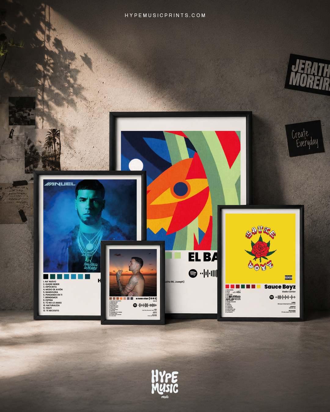 Póster musical impreso para decorar tu cuarto